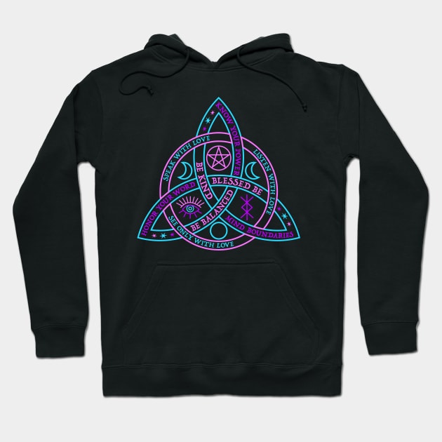 Celtic Knot purple pink and blue Hoodie by RavenWake